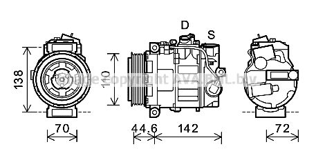 AVA QUALITY COOLING Компрессор, кондиционер MSK611